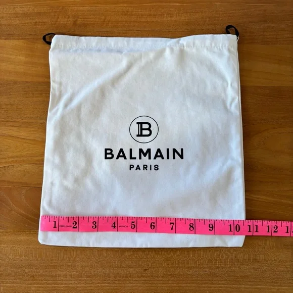Balmain White Logo Drawstring Bag - Picture 4 of 6